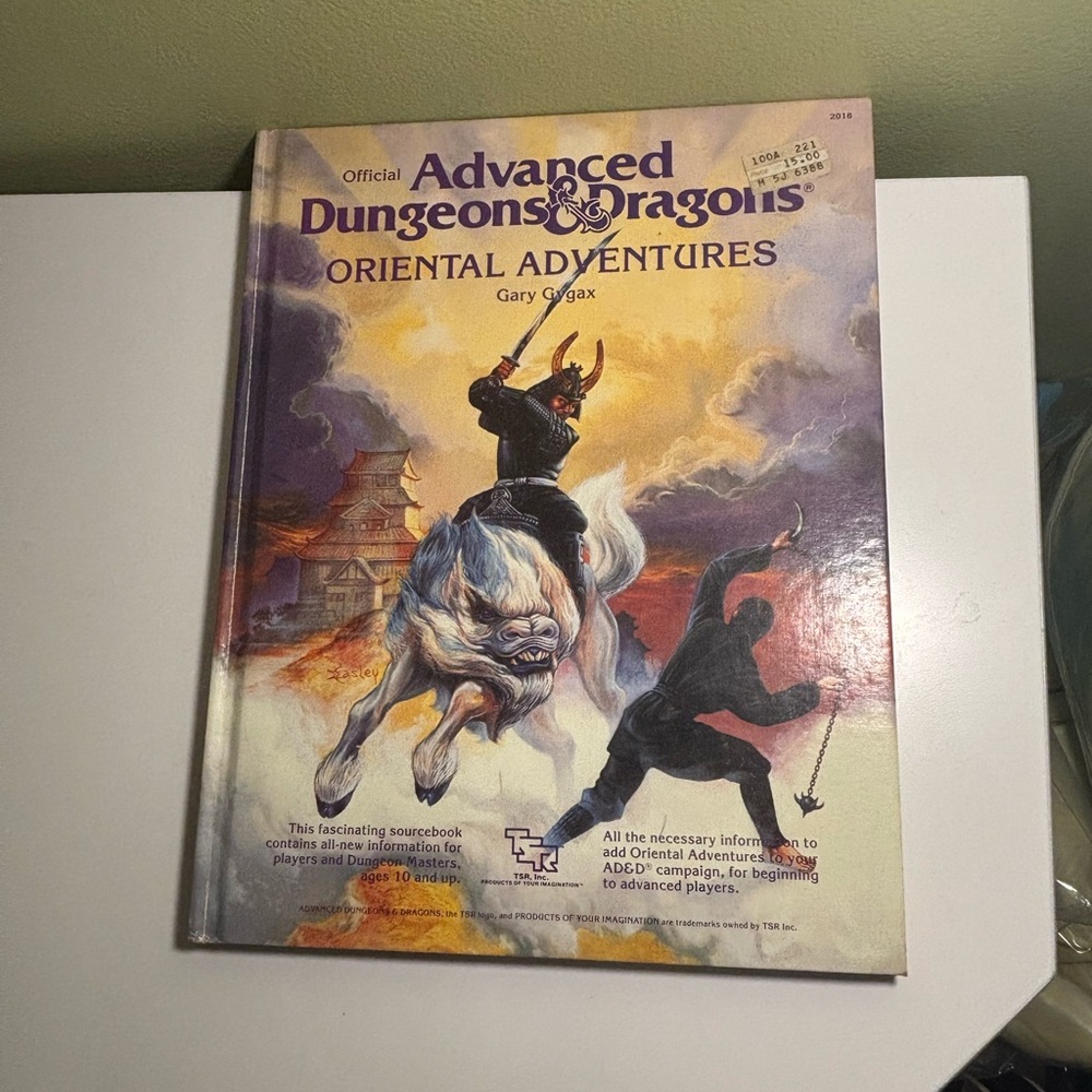 First Edition Advanced Dungeons & Dragons Oriental Adventures Book